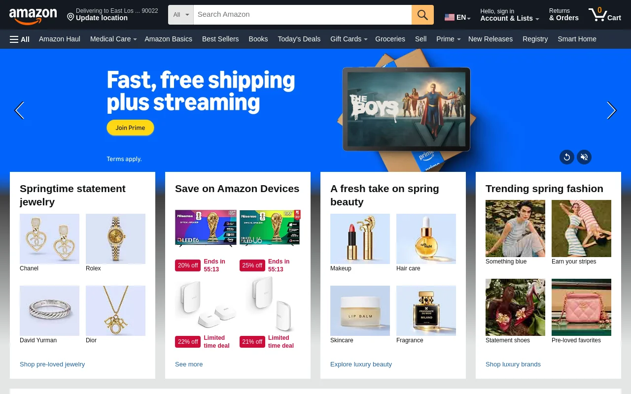 Amazon screenshot