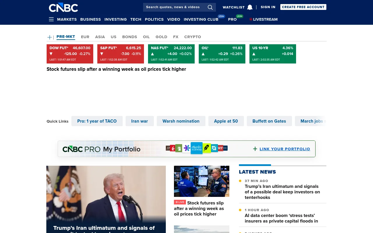 CNBC screenshot