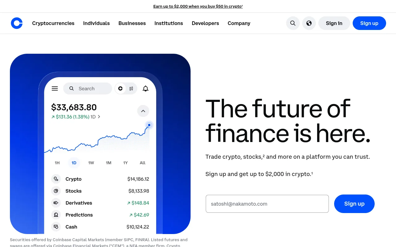 Coinbase screenshot