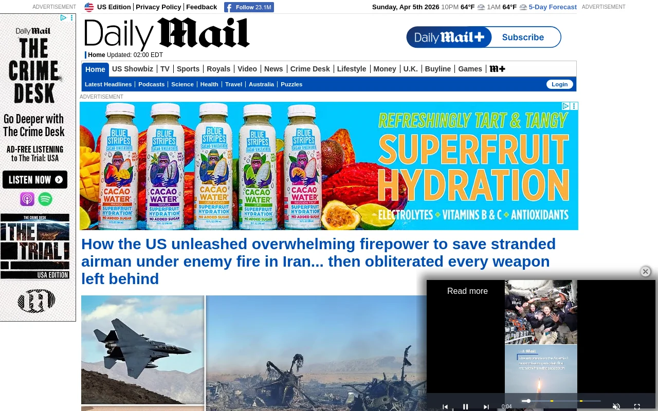 Daily Mail screenshot