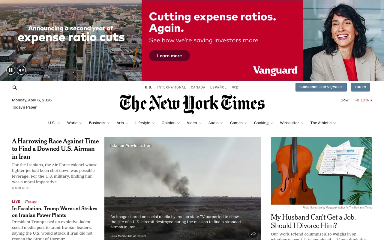 The New York Times screenshot