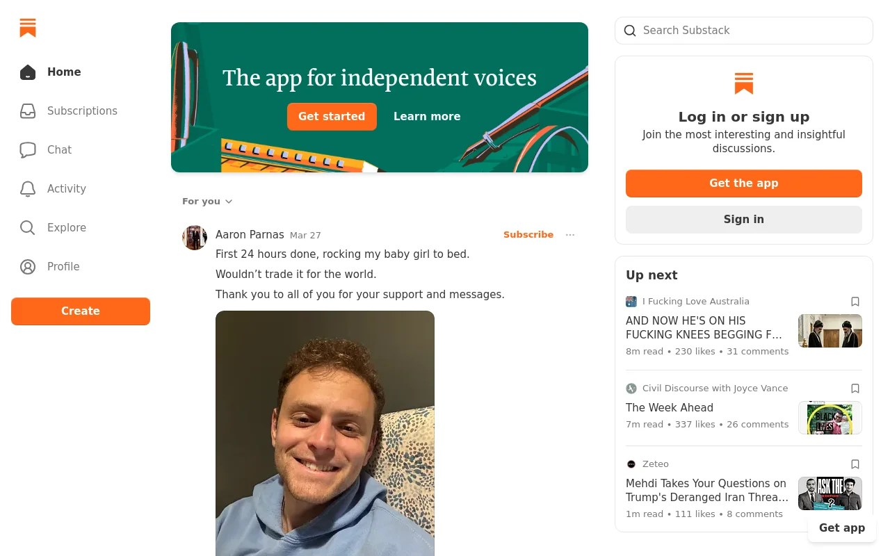 Substack screenshot
